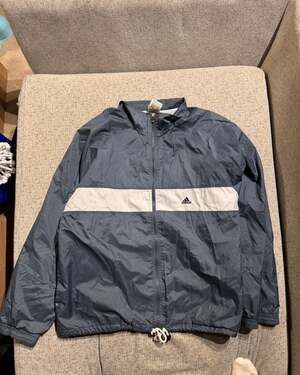 Vintage 90s Adidas Full Zip Colorblock Windbreaker Jacket Large